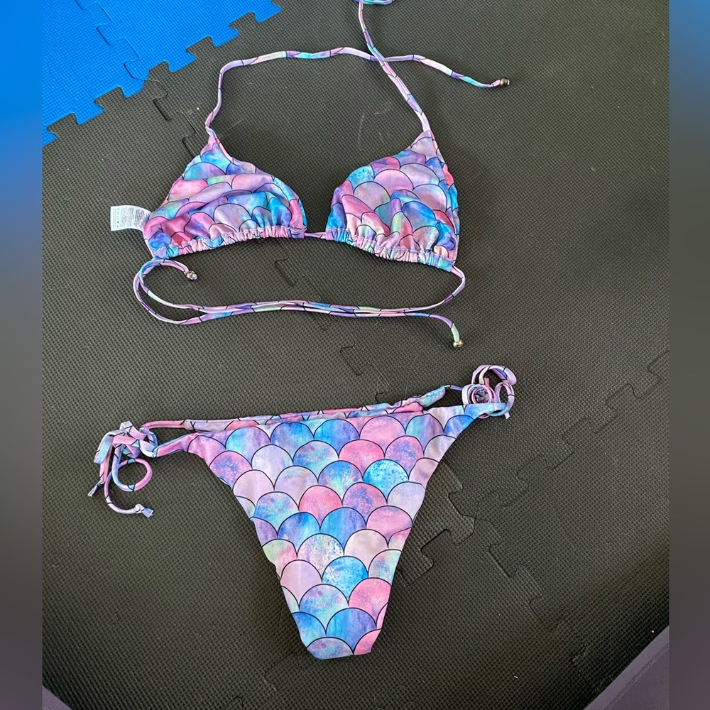 Plumeria mermaid bikini, L/XL